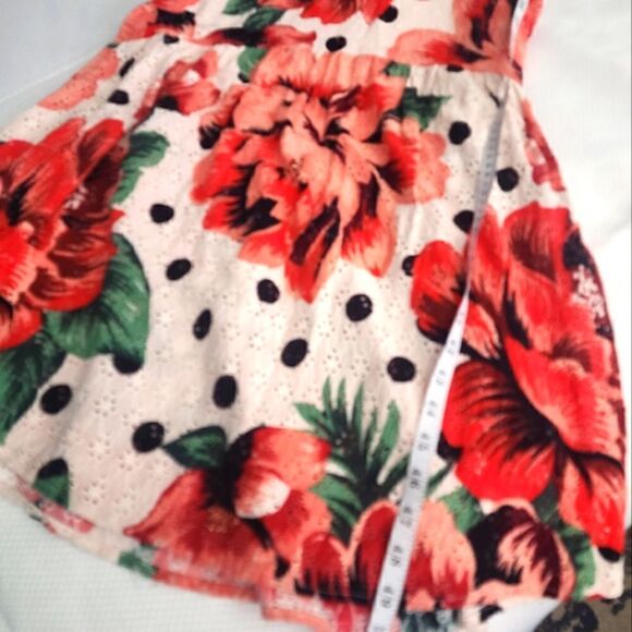 Farm Rio Riviera Eyelet Maxi Dress Anthropologie Riviera Red Floral - Picture 13 of 15